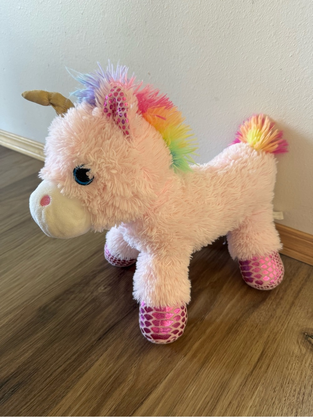 Plush Pink Rainbow Unicorn Stuffed Animal - Soft Kids Toy
